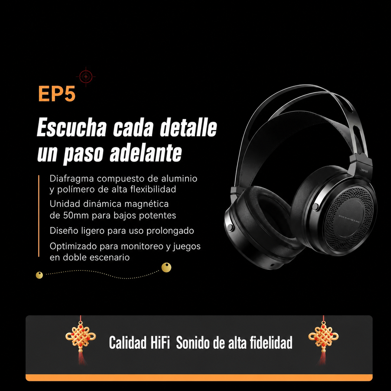 Audífonos HiFi SIMGOT EP5 con cable para gaming - 2