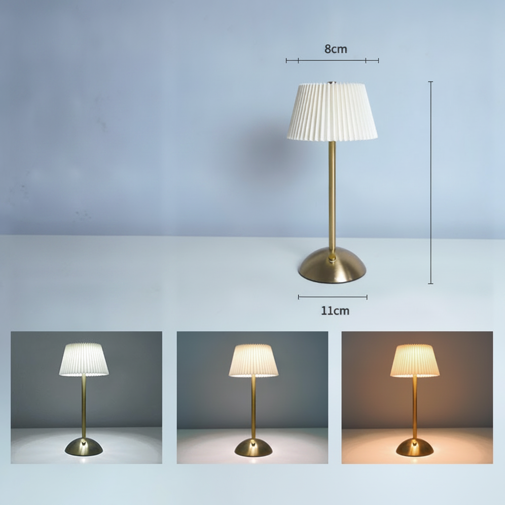 Lámpara de mesa plegable táctil con luz cálida regulable