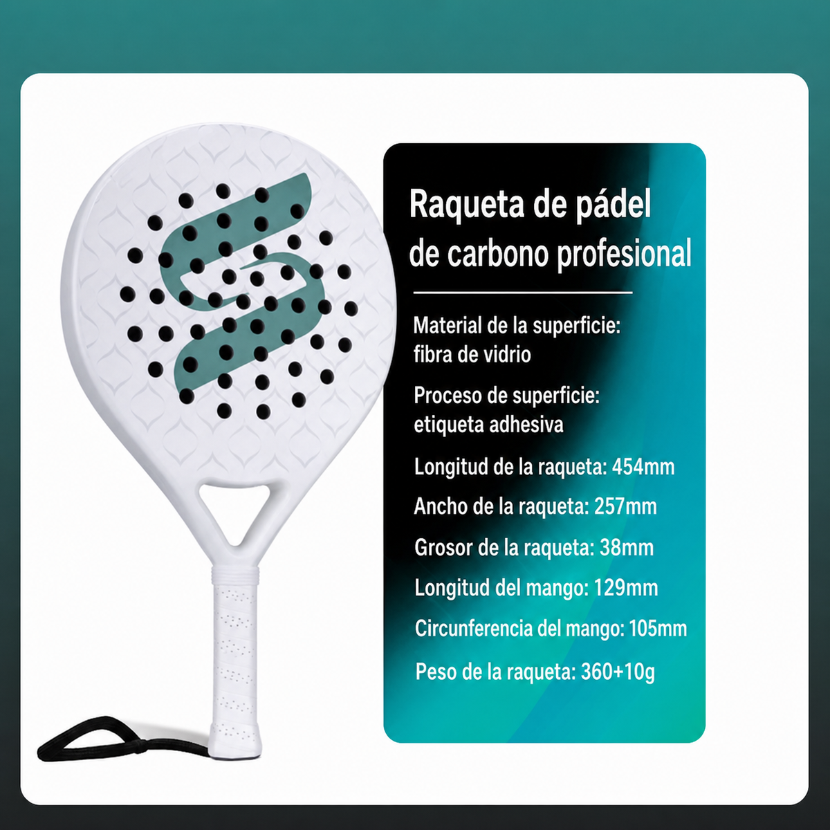 Raqueta de Pádel de Carbono Jusain Profesional