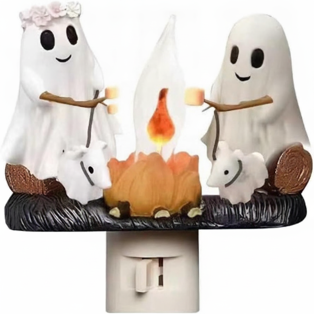 Veladora LED de resina con figura fantasma o navidad
