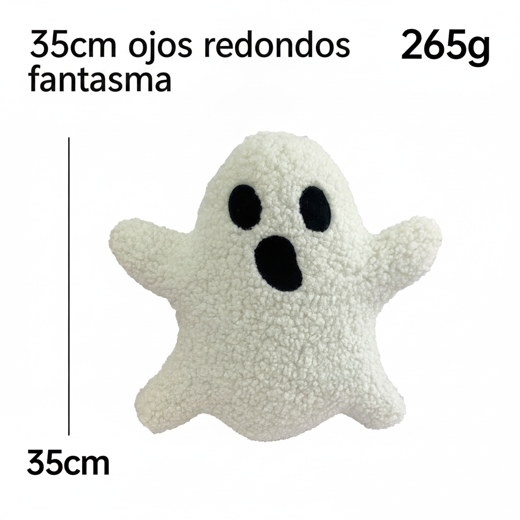 Cojín Fantasma de Halloween Peluche Suave Decorativo