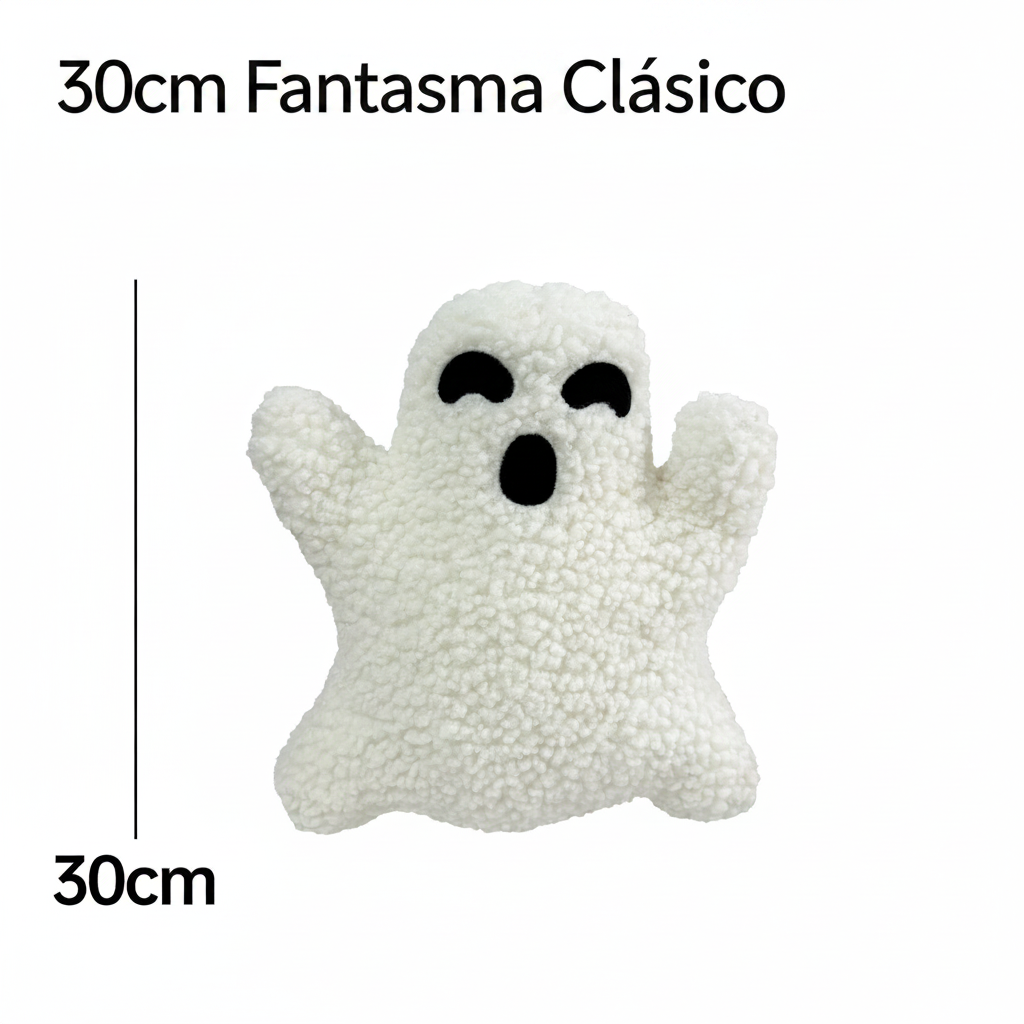 Cojín Fantasma de Halloween Peluche Suave Decorativo