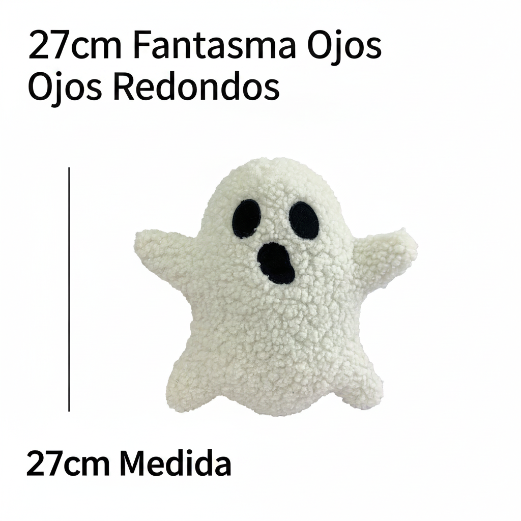 Cojín Fantasma de Halloween Peluche Suave Decorativo
