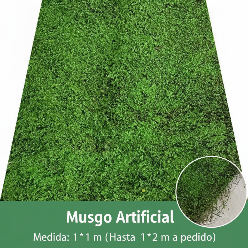 Musgo artificial decorativo para paisajismo y deco