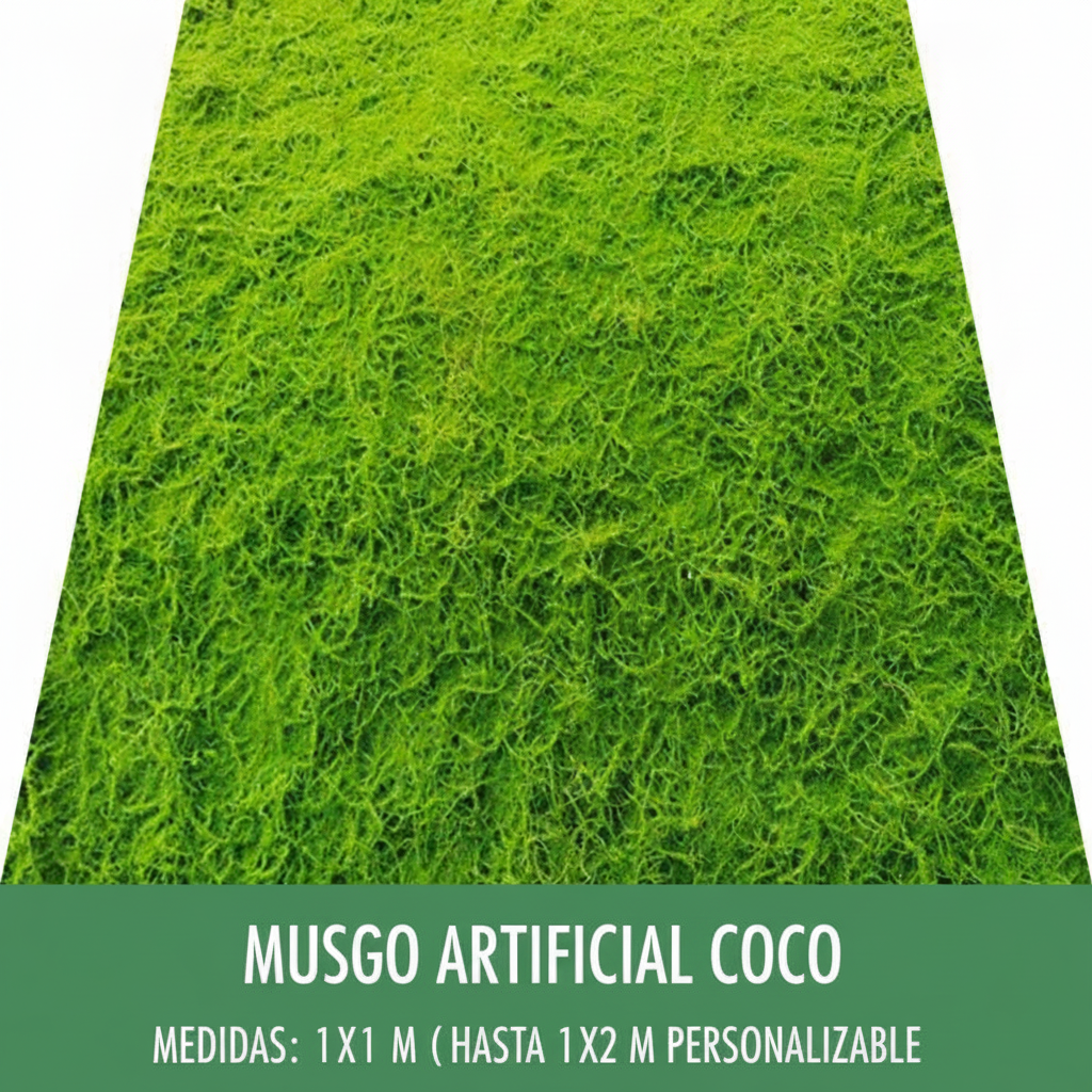 Musgo artificial decorativo para paisajismo y deco