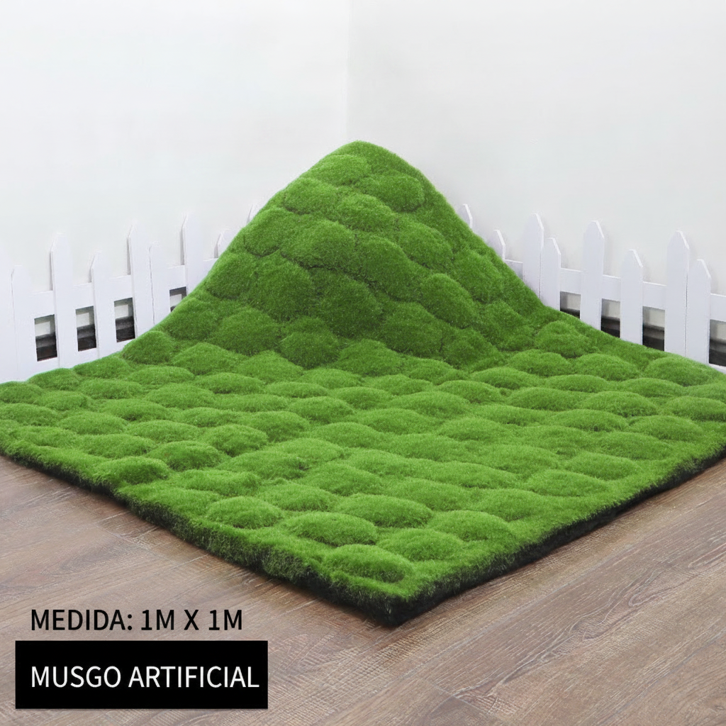 Musgo artificial decorativo para paisajismo y deco