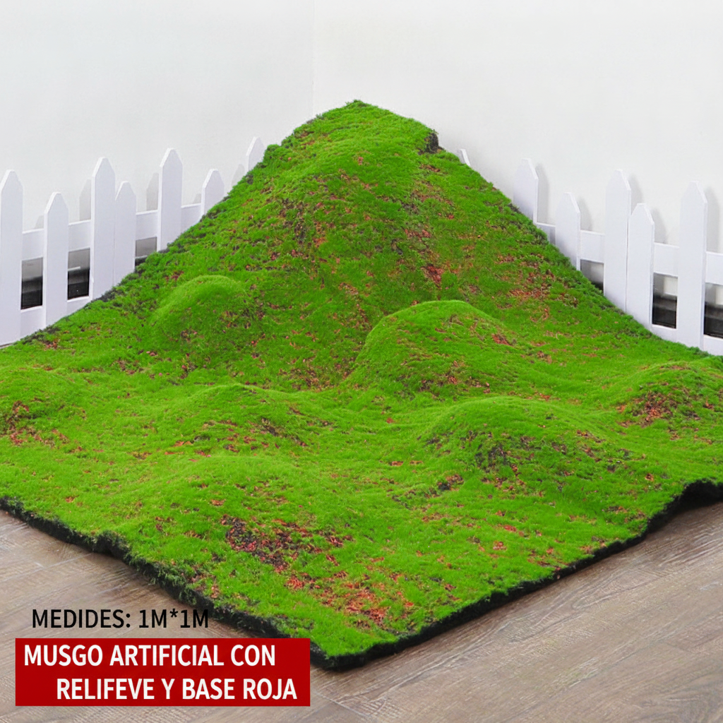 Musgo artificial decorativo para paisajismo y deco