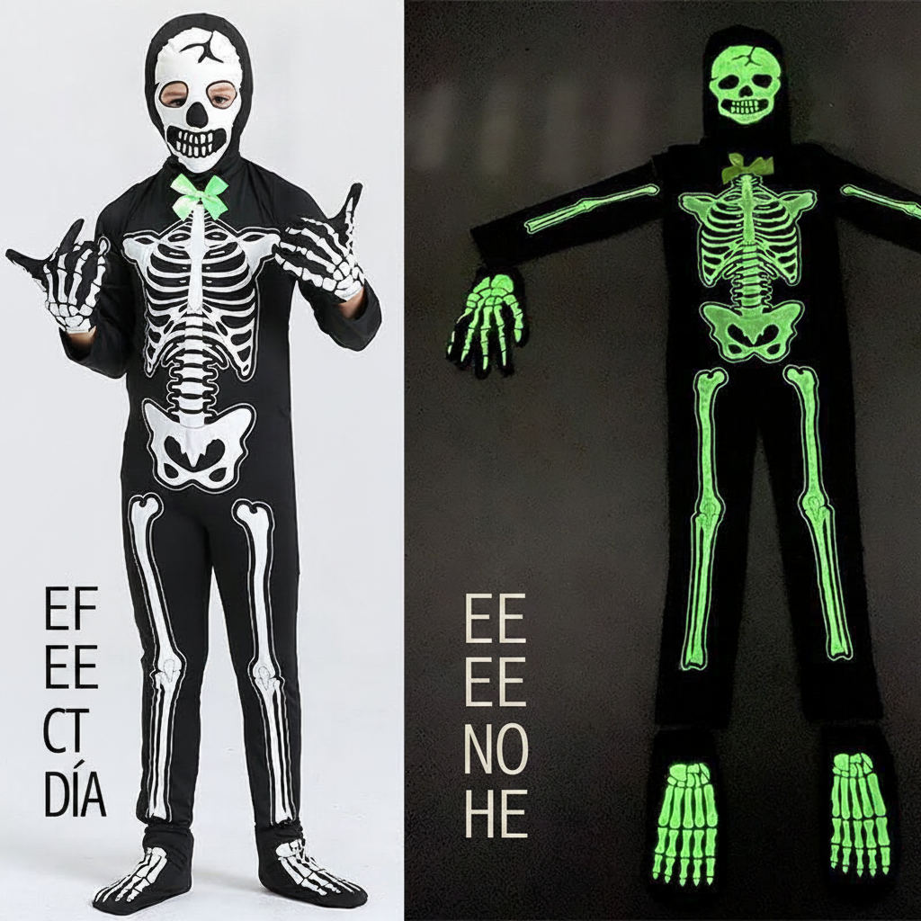 Disfraz Esqueleto Fosforescente Niño Halloween