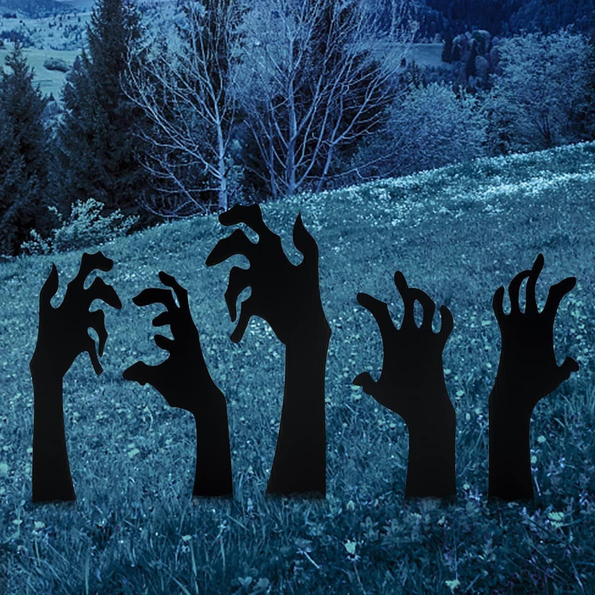 Letreros de Halloween para jardín con estaca decorativa