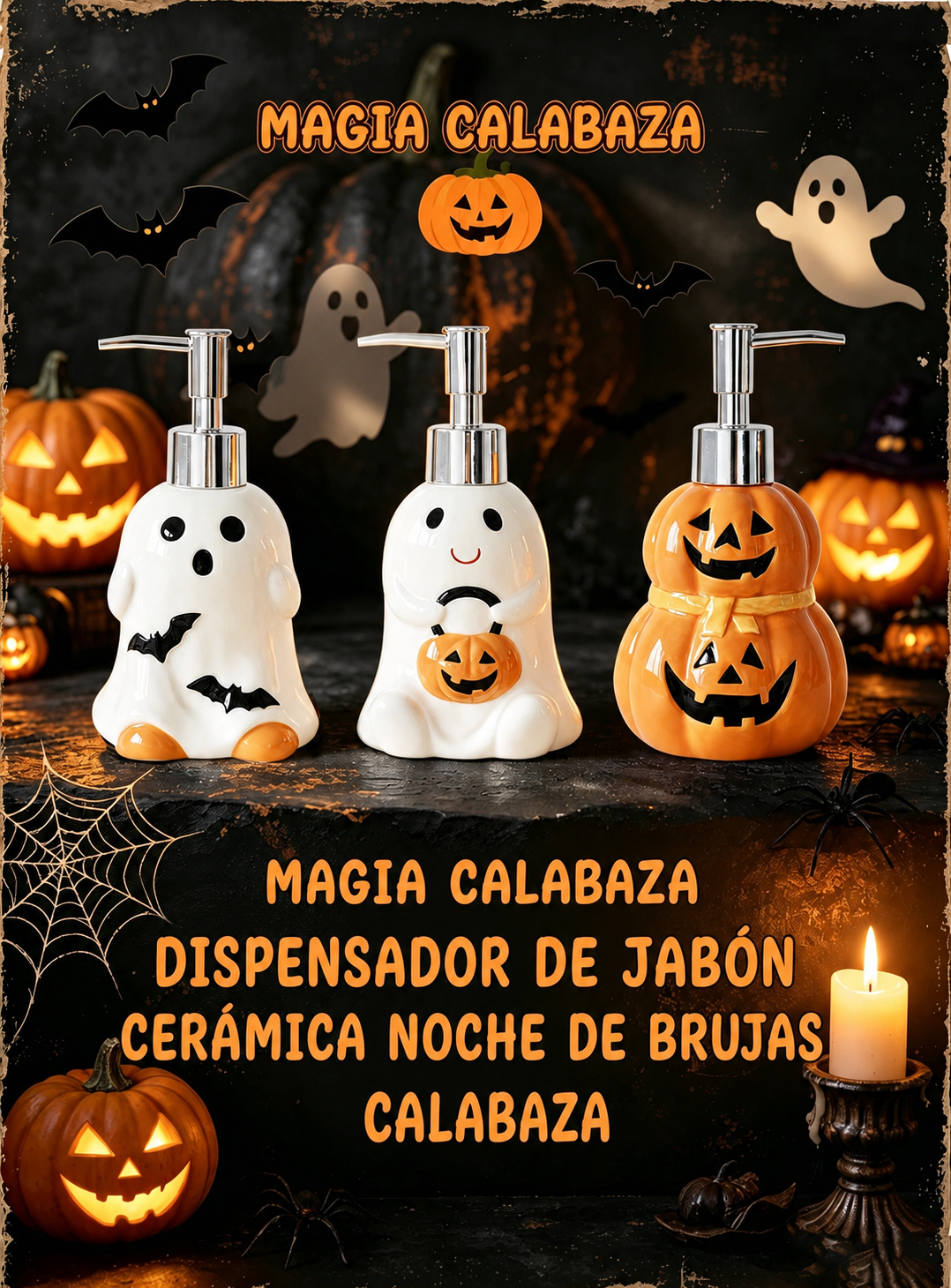 Dispensador de Jabón Cerámica Halloween - 5