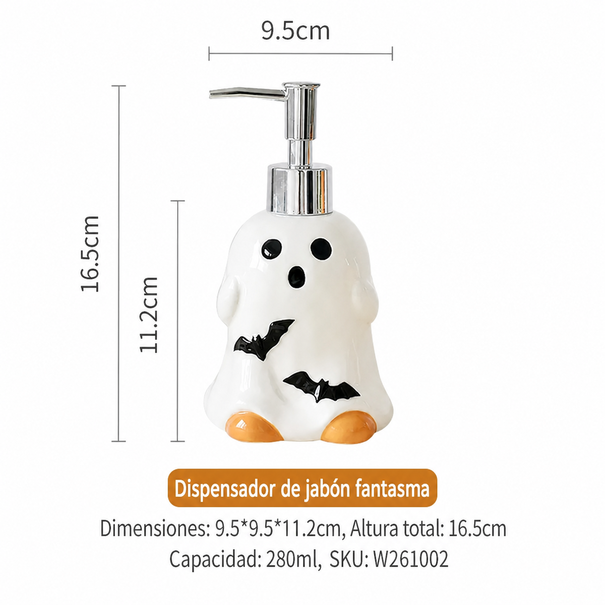 Dispensador de Jabón Cerámica Halloween