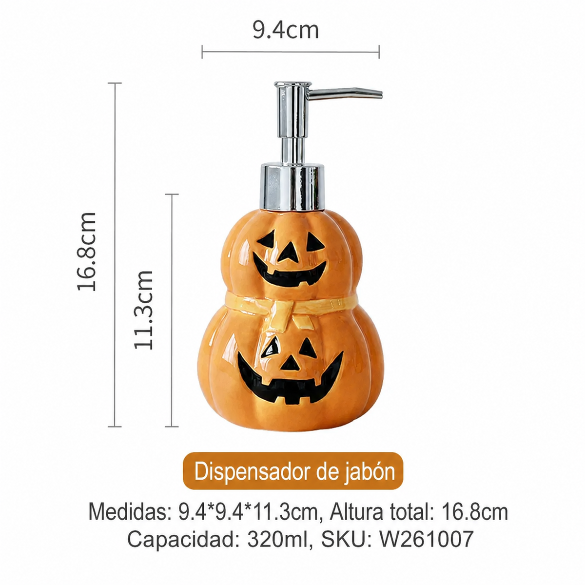 Dispensador de Jabón Cerámica Halloween