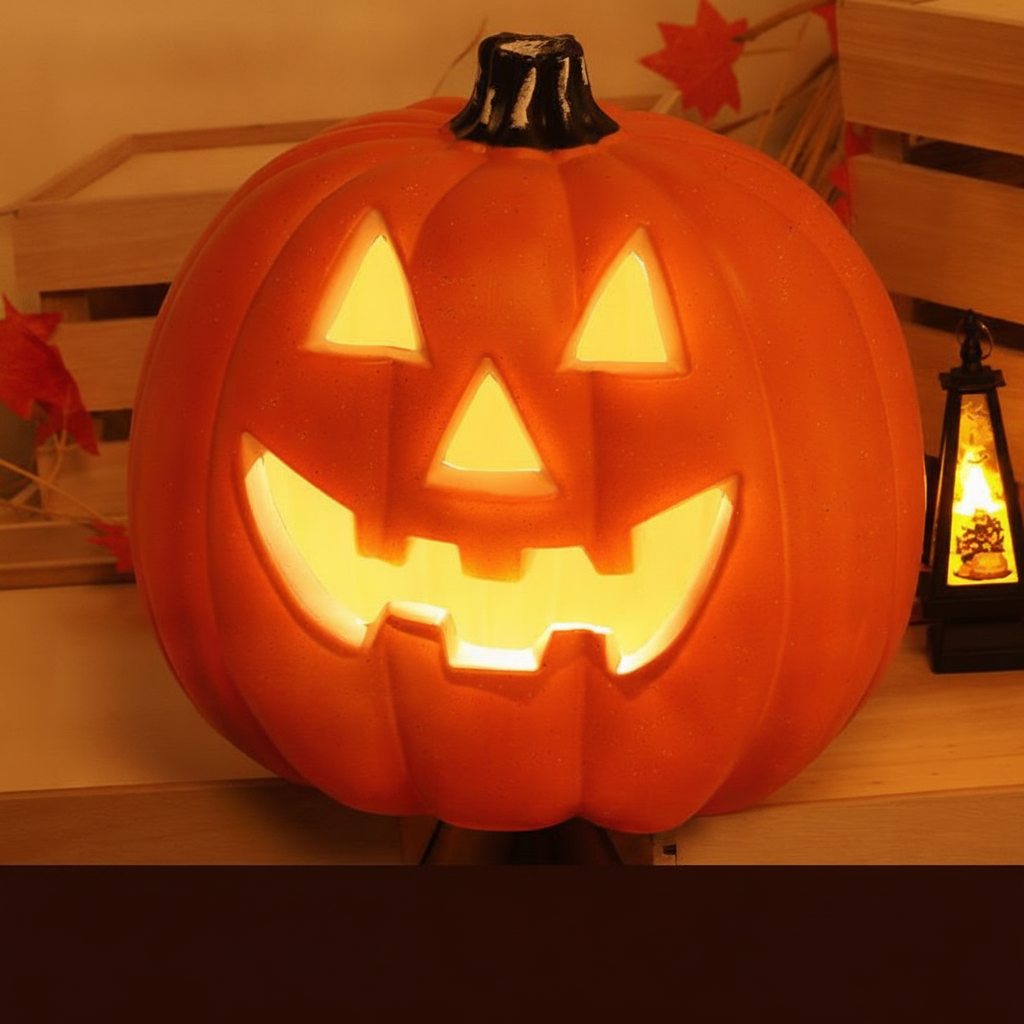 Calabaza Iluminada de Halloween Decoración con Luz LED