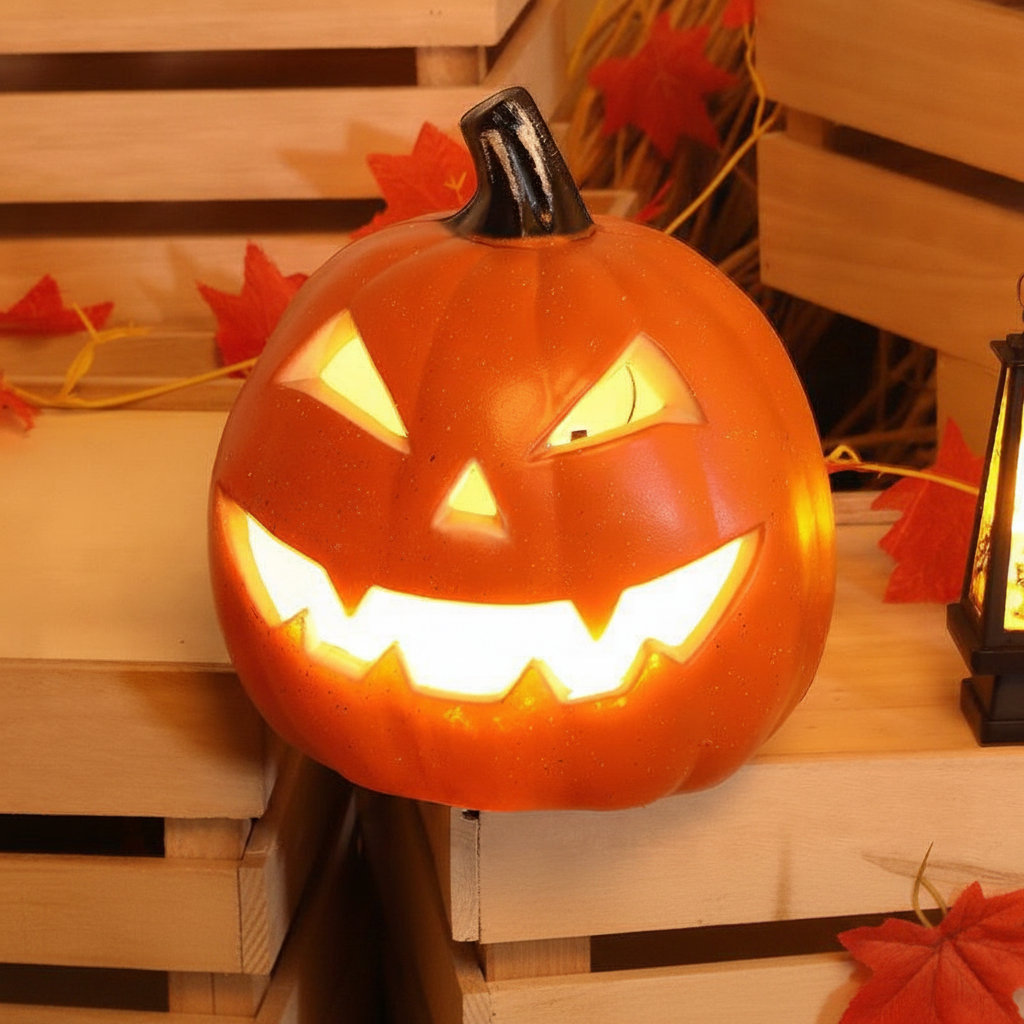 Calabaza Iluminada de Halloween Decoración con Luz LED