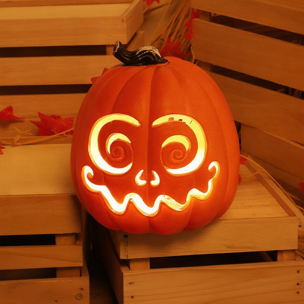 Calabaza Iluminada de Halloween Decoración con Luz LED