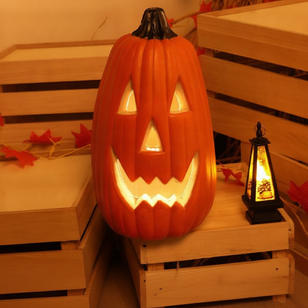 Calabaza Iluminada de Halloween Decoración con Luz LED