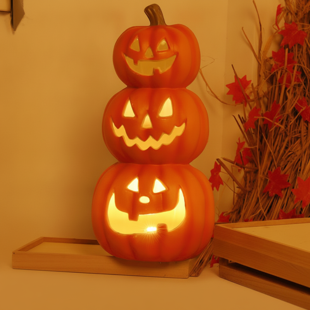 Calabaza Iluminada de Halloween Decoración con Luz LED
