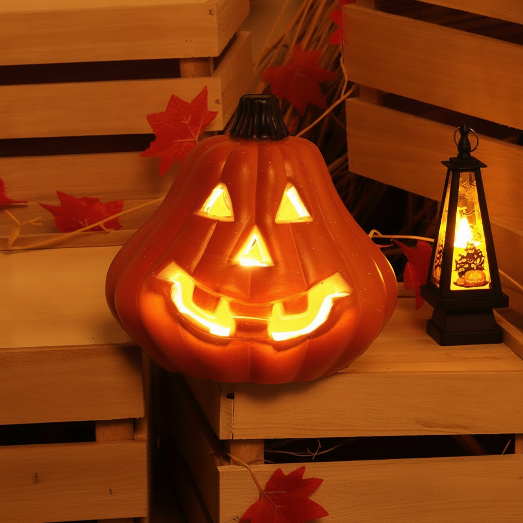 Calabaza Iluminada de Halloween Decoración con Luz LED