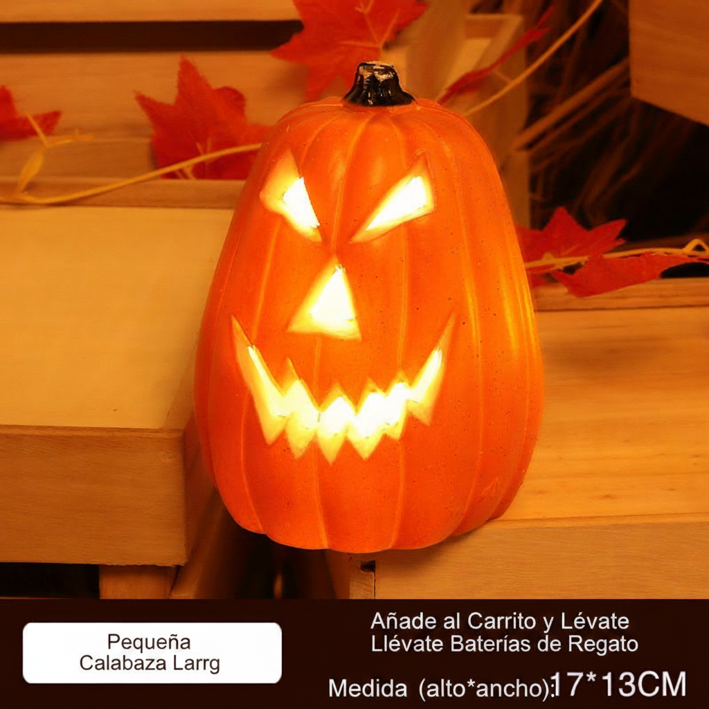 Calabaza Iluminada de Halloween Decoración con Luz LED