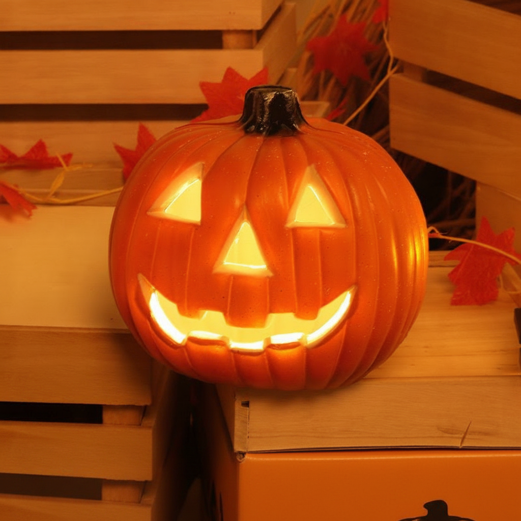 Calabaza Iluminada de Halloween Decoración con Luz LED