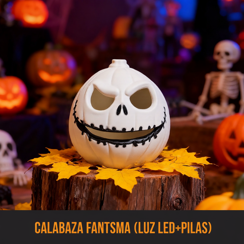Calabaza Iluminada de Halloween Decoración con Luz LED