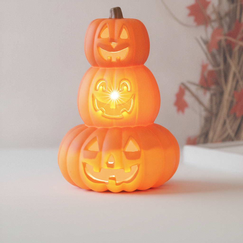 Calabaza Iluminada de Halloween Decoración con Luz LED