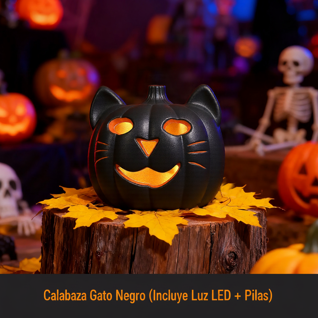 Calabaza Iluminada de Halloween Decoración con Luz LED