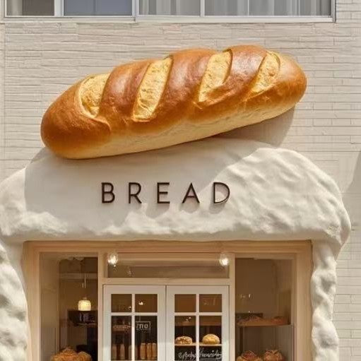 Escultura decorativa 3D para fachada de negocio