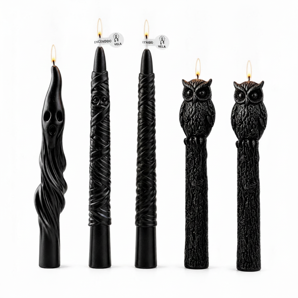 Velas aromáticas Halloween: momia, fantasma y búho - 1