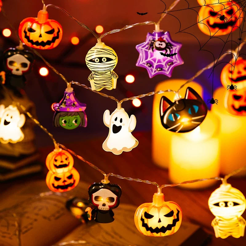 Luces LED Halloween Calaveras y Calabazas Decorativas - 1