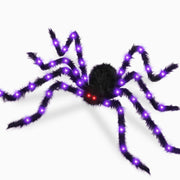 Araña Gigante de Halloween con Luces LED y Telaraña - 1