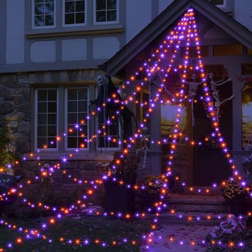 Araña Gigante de Halloween con Luces LED y Telaraña