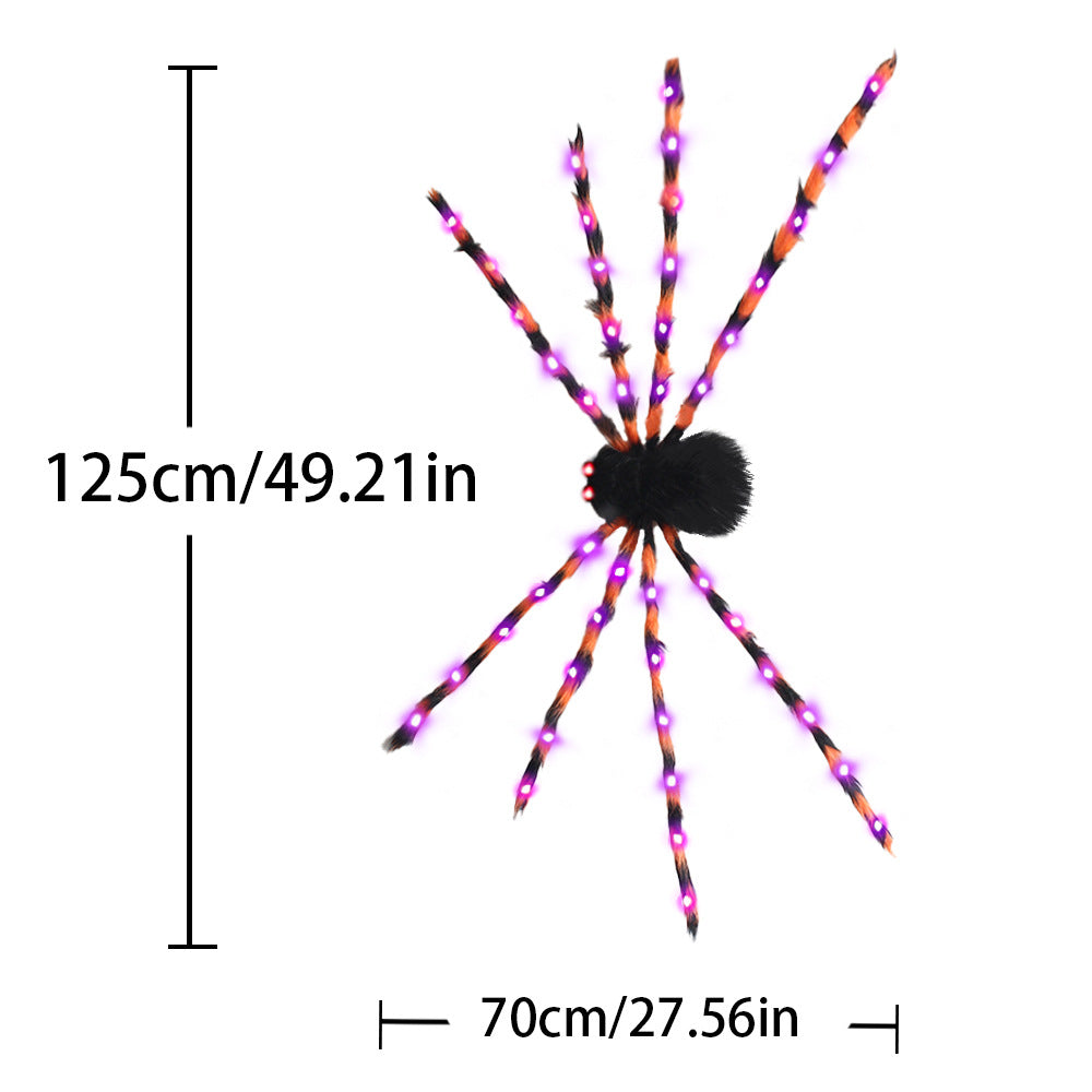 Araña Gigante de Halloween con Luces LED y Telaraña