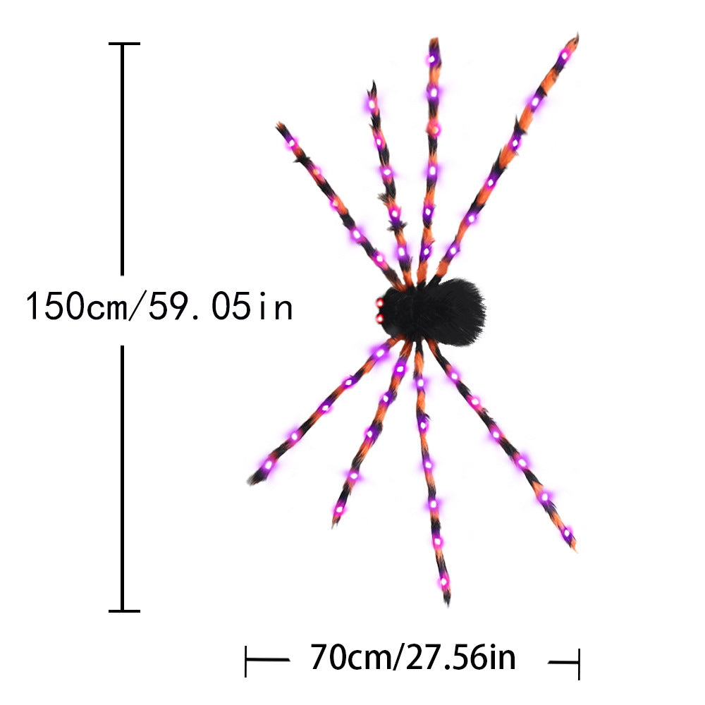 Araña Gigante de Halloween con Luces LED y Telaraña