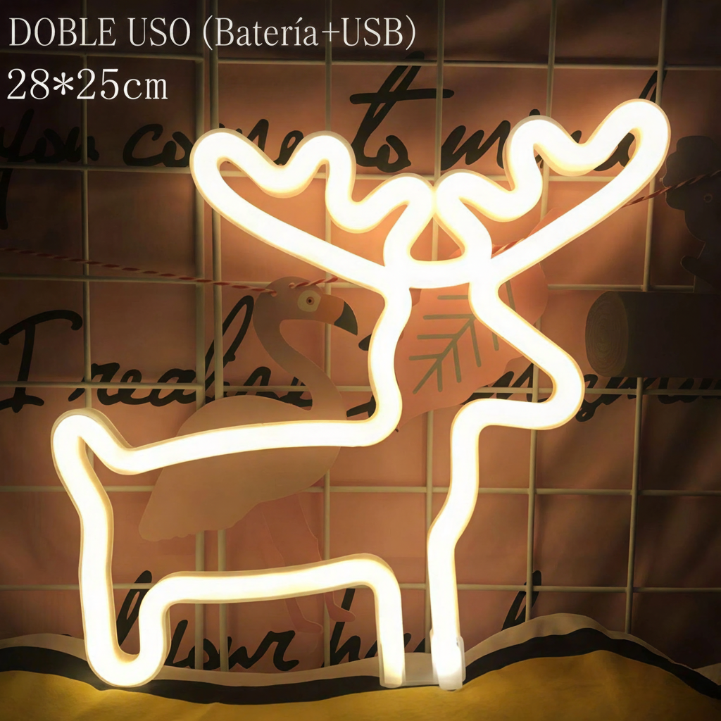 Lámpara Neón LED Decorativa con Formas y Diseños