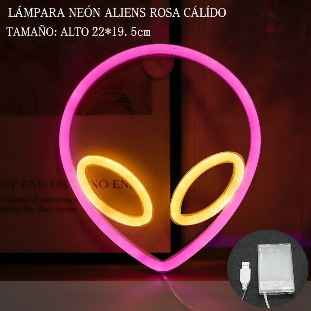 Lámpara Neón LED Decorativa con Formas y Diseños