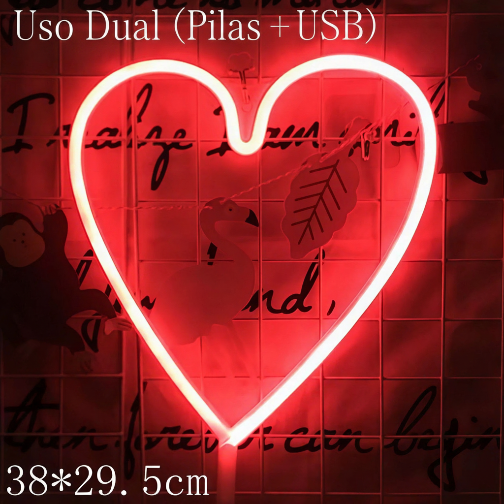 Lámpara Neón LED Decorativa con Formas y Diseños
