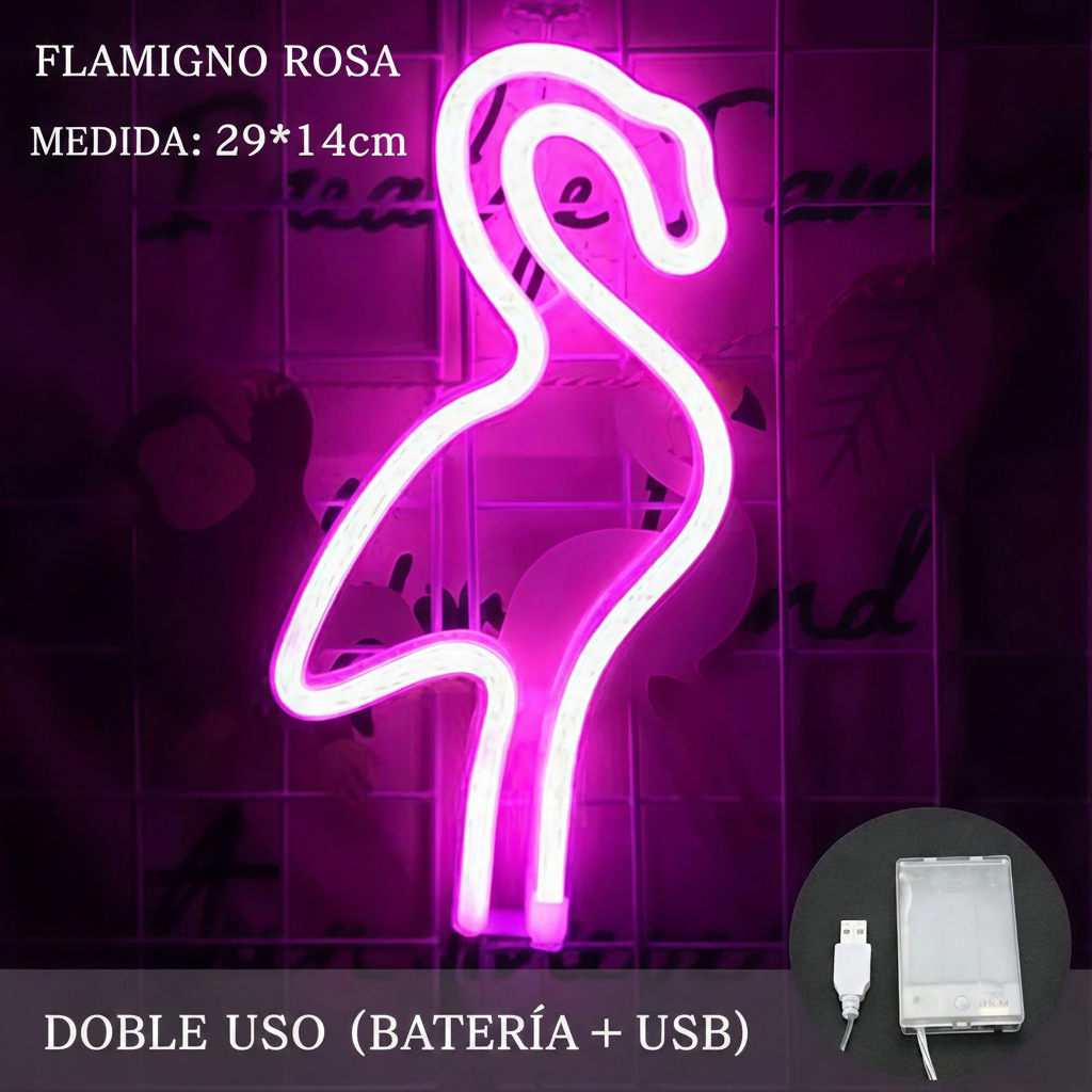 Lámpara Neón LED Decorativa con Formas y Diseños