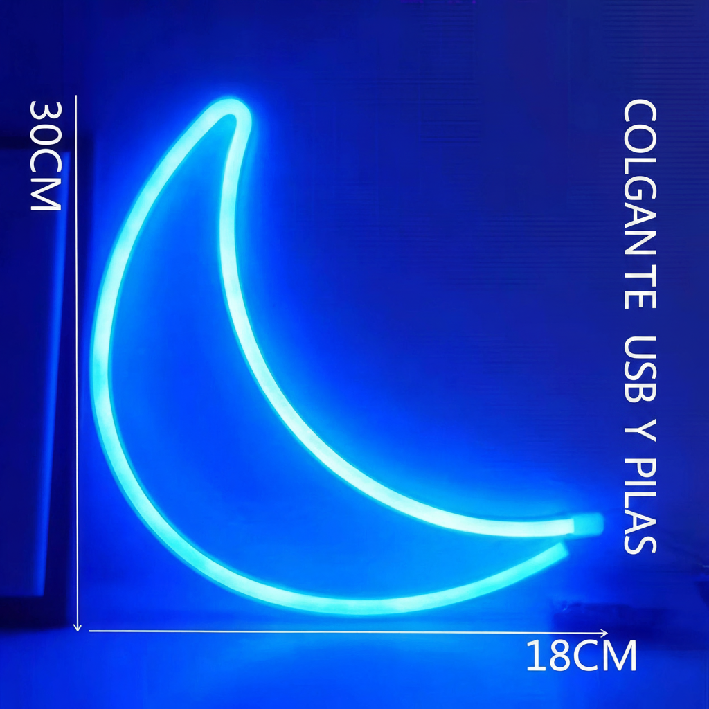 Lámpara Neón LED Decorativa con Formas y Diseños
