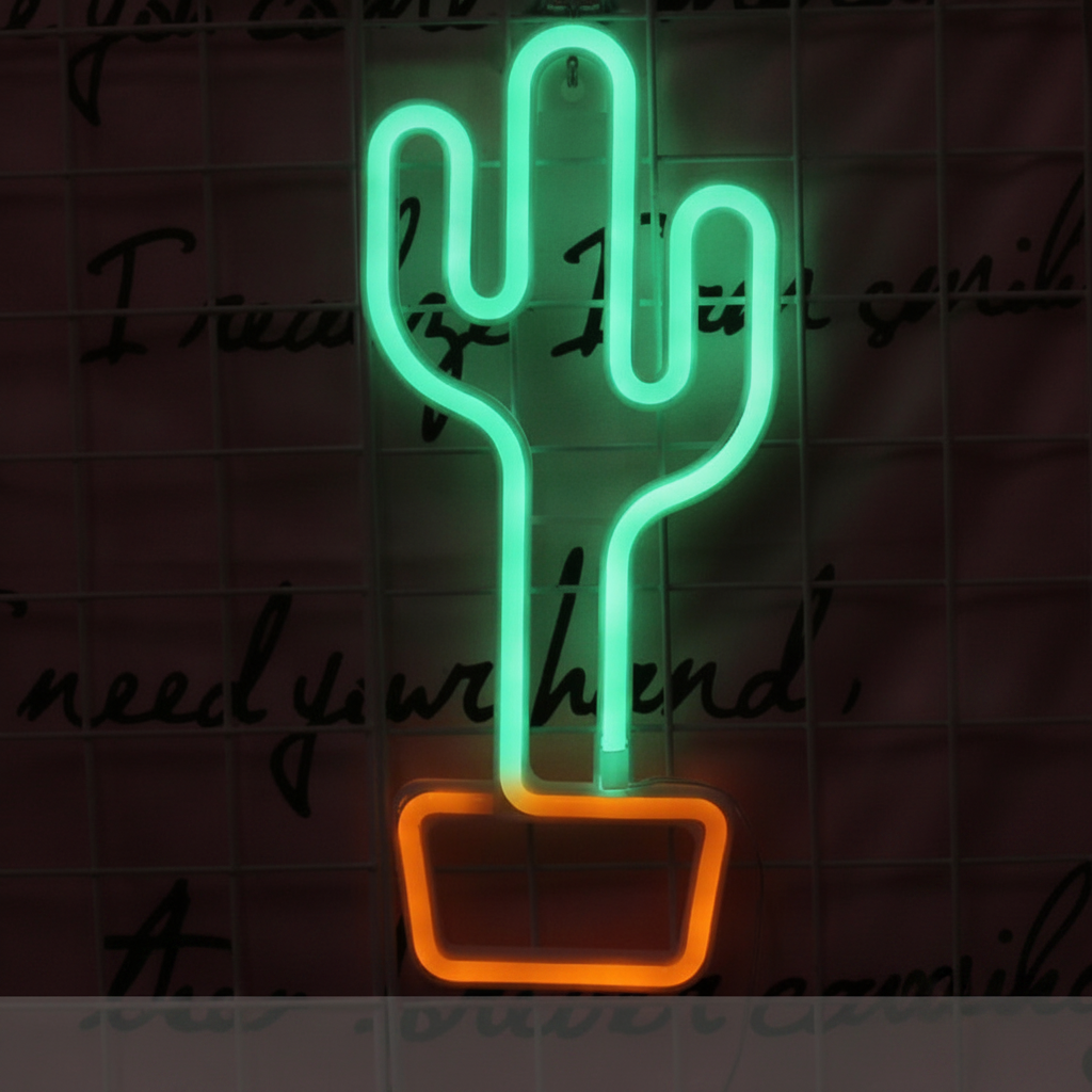 Lámpara Neón LED Decorativa con Formas y Diseños