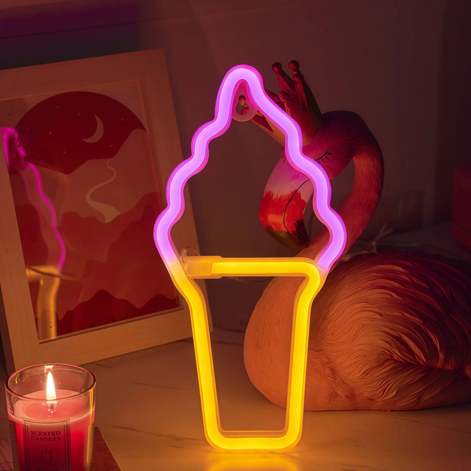 Lámpara Neón LED Decorativa con Formas y Diseños