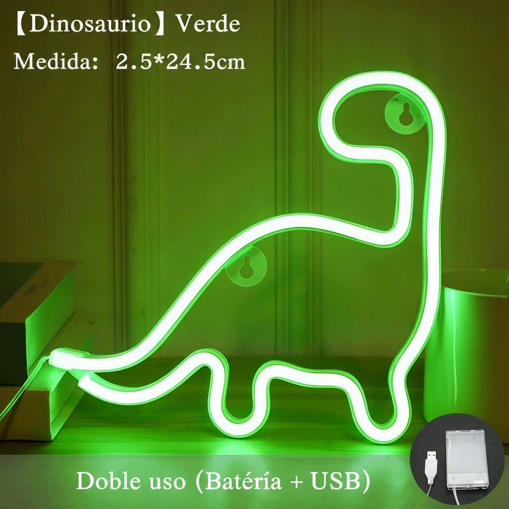 Lámpara Neón LED Decorativa con Formas y Diseños