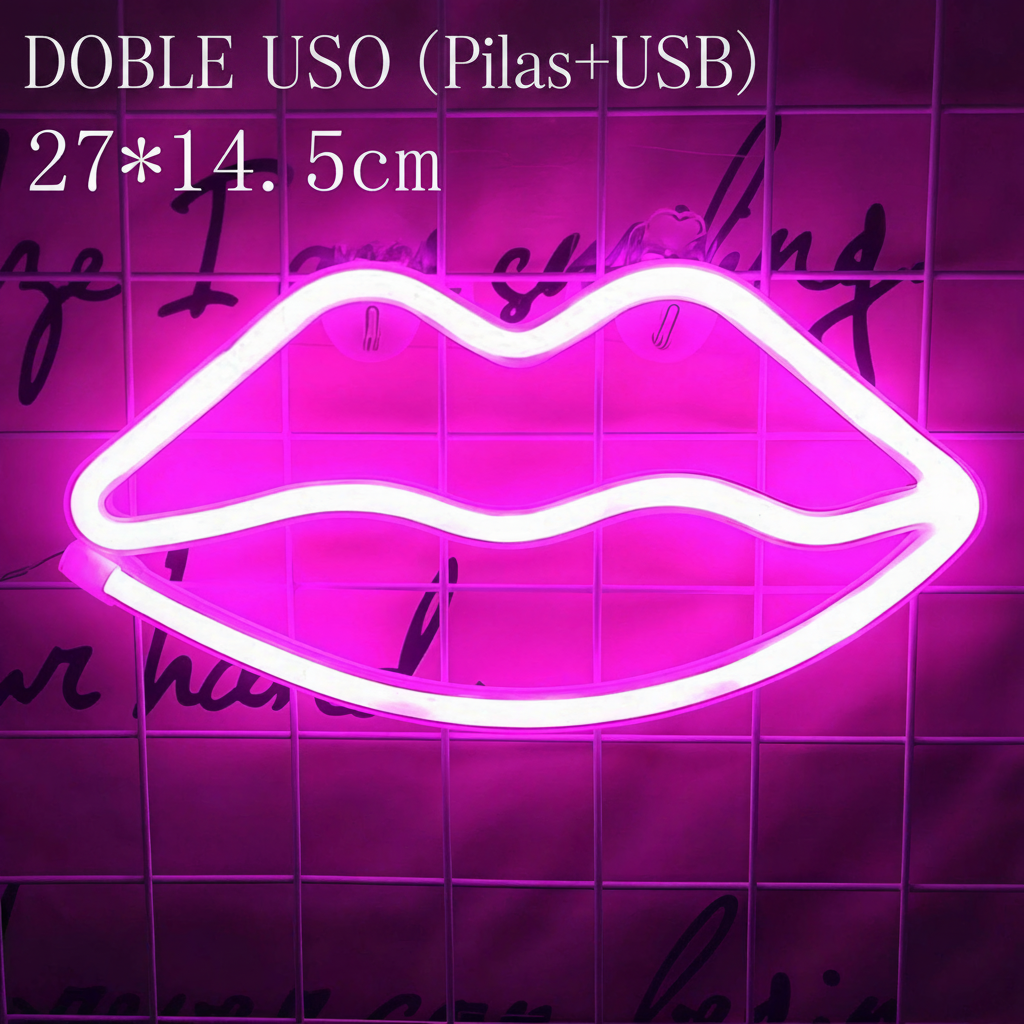 Lámpara Neón LED Decorativa con Formas y Diseños