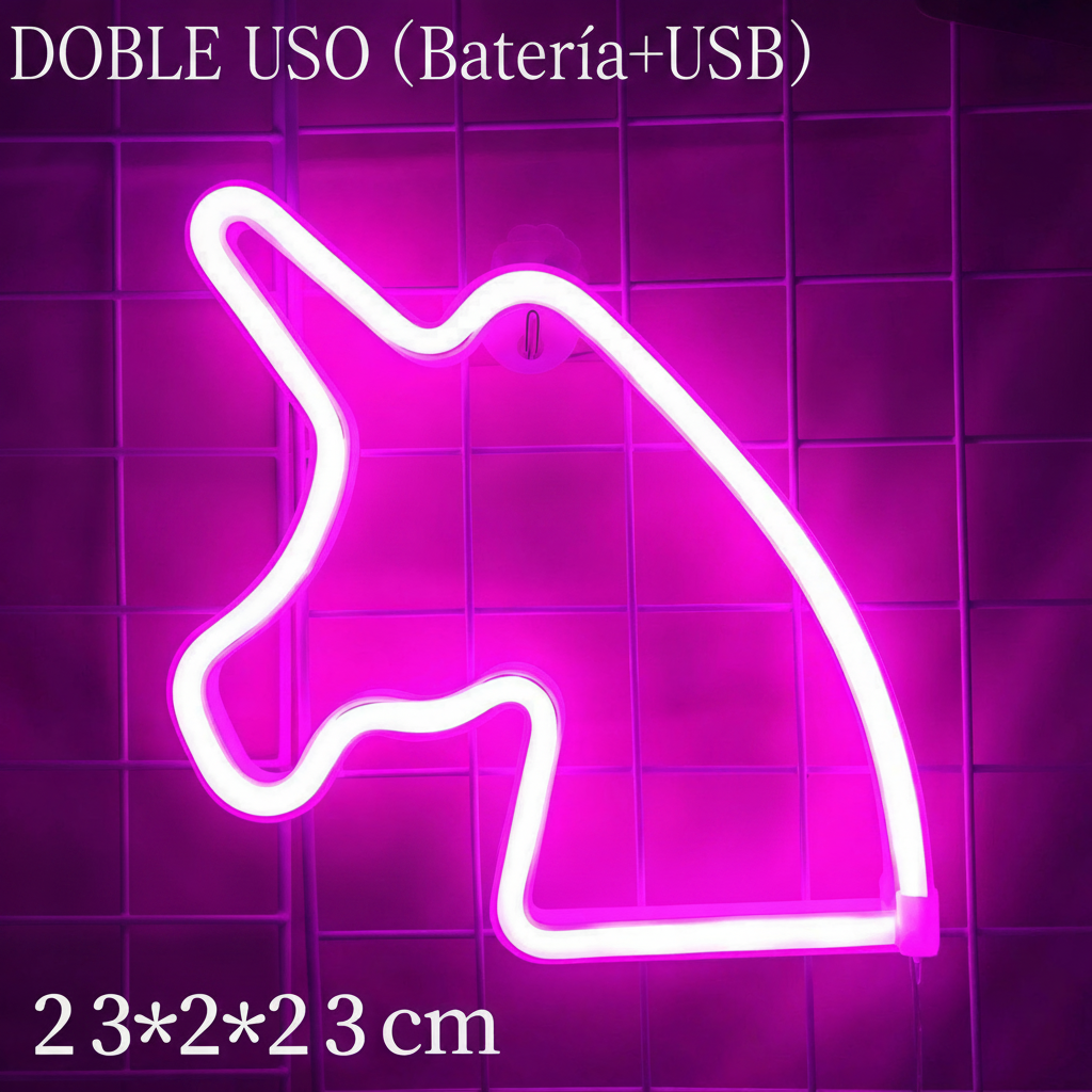 Lámpara Neón LED Decorativa con Formas y Diseños