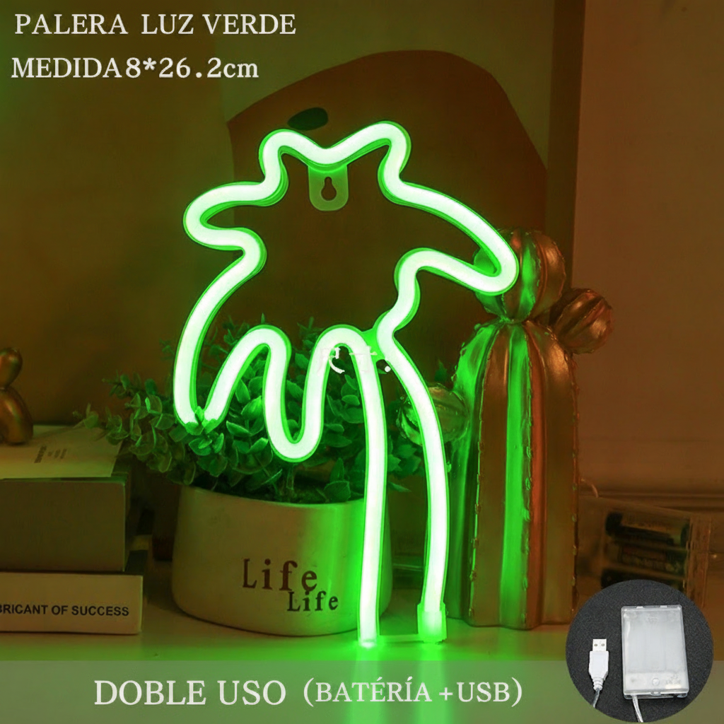 Lámpara Neón LED Decorativa con Formas y Diseños