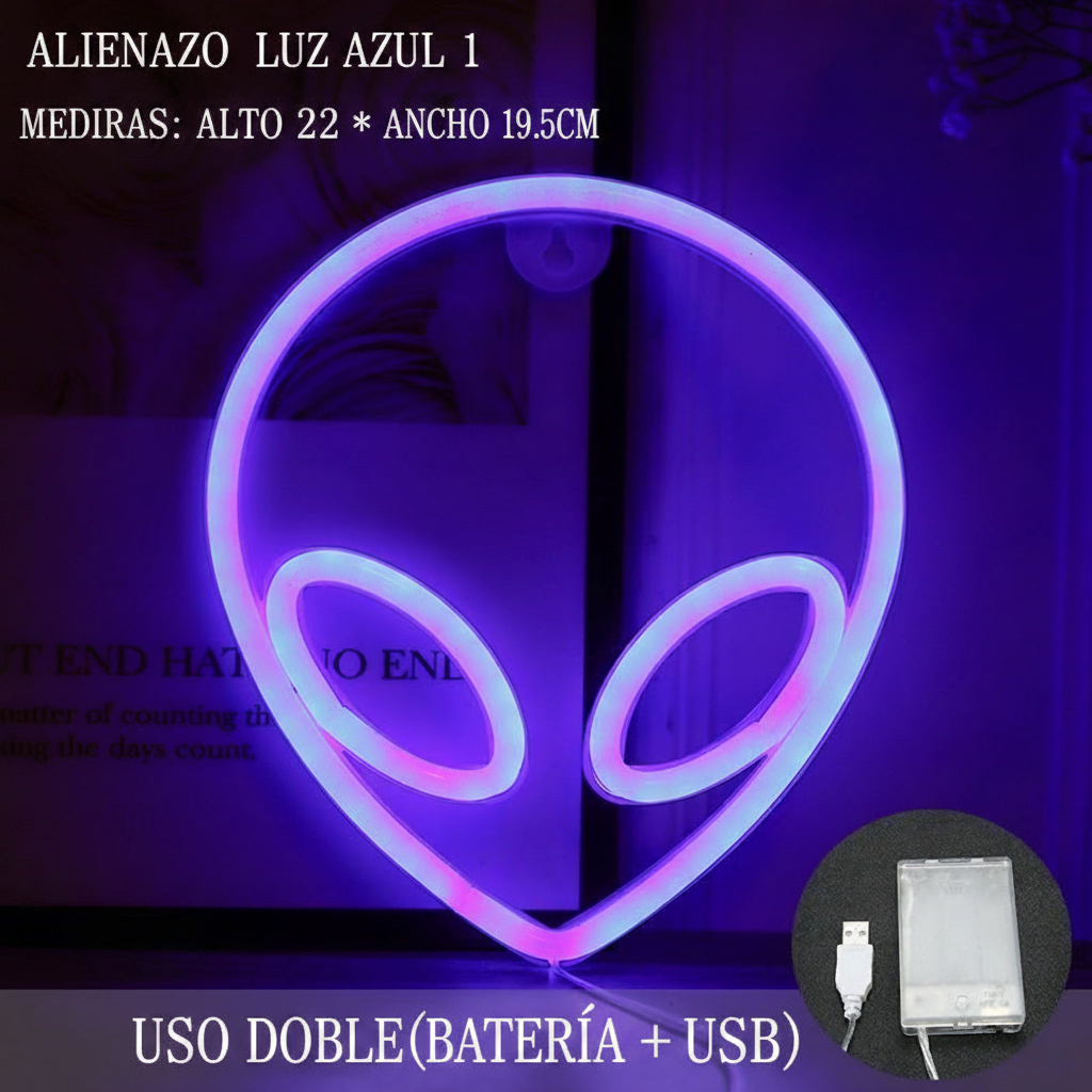 Lámpara Neón LED Decorativa con Formas y Diseños