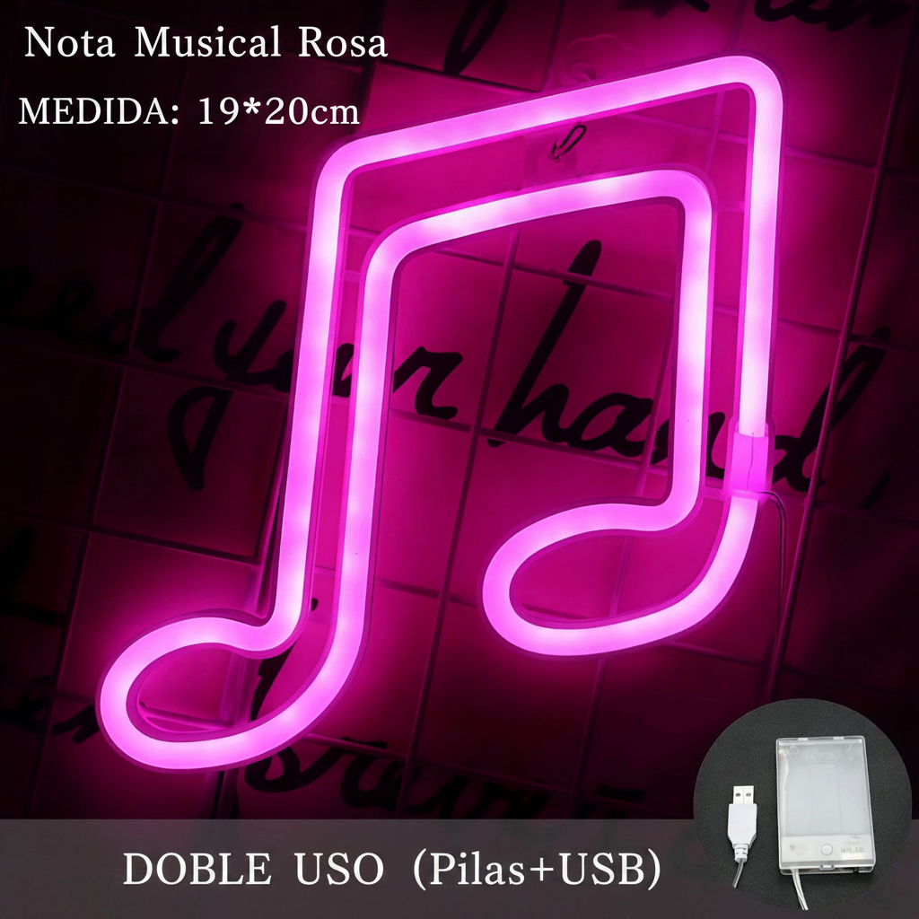 Lámpara Neón LED Decorativa con Formas y Diseños