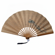 Abanico plegable artesanal con pintura clásica oriental - 1