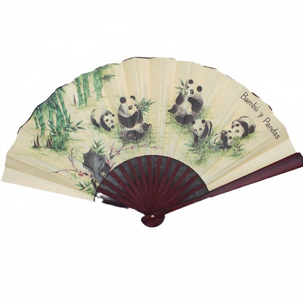 Abanico plegable de bambú estilo clásico 25 cm - 1
