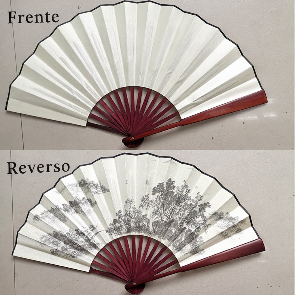 Abanico plegable de bambú estilo clásico 25 cm